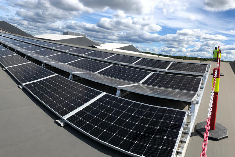 Solcelleanlegget støttet av Enova, prosjektet er benevnt Energipakke Borg Havn