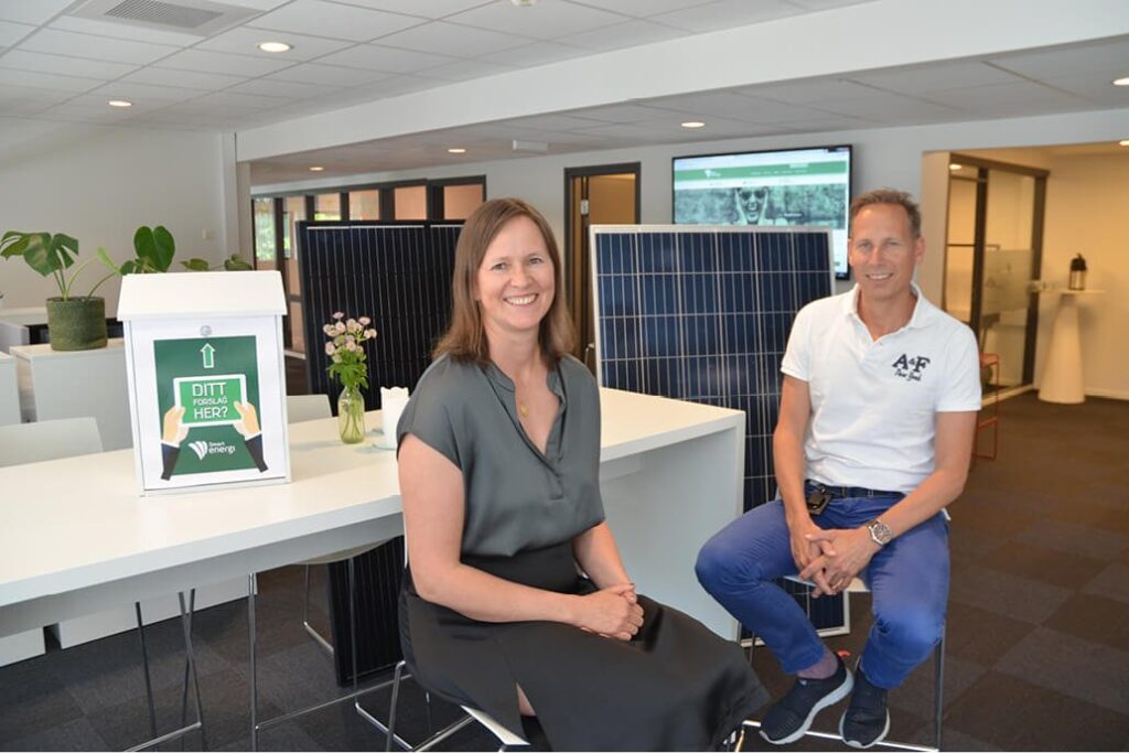 Adm.dir. Hilde Bekkevard og Stig Andresen, leder for salg og marked i Smart Energi