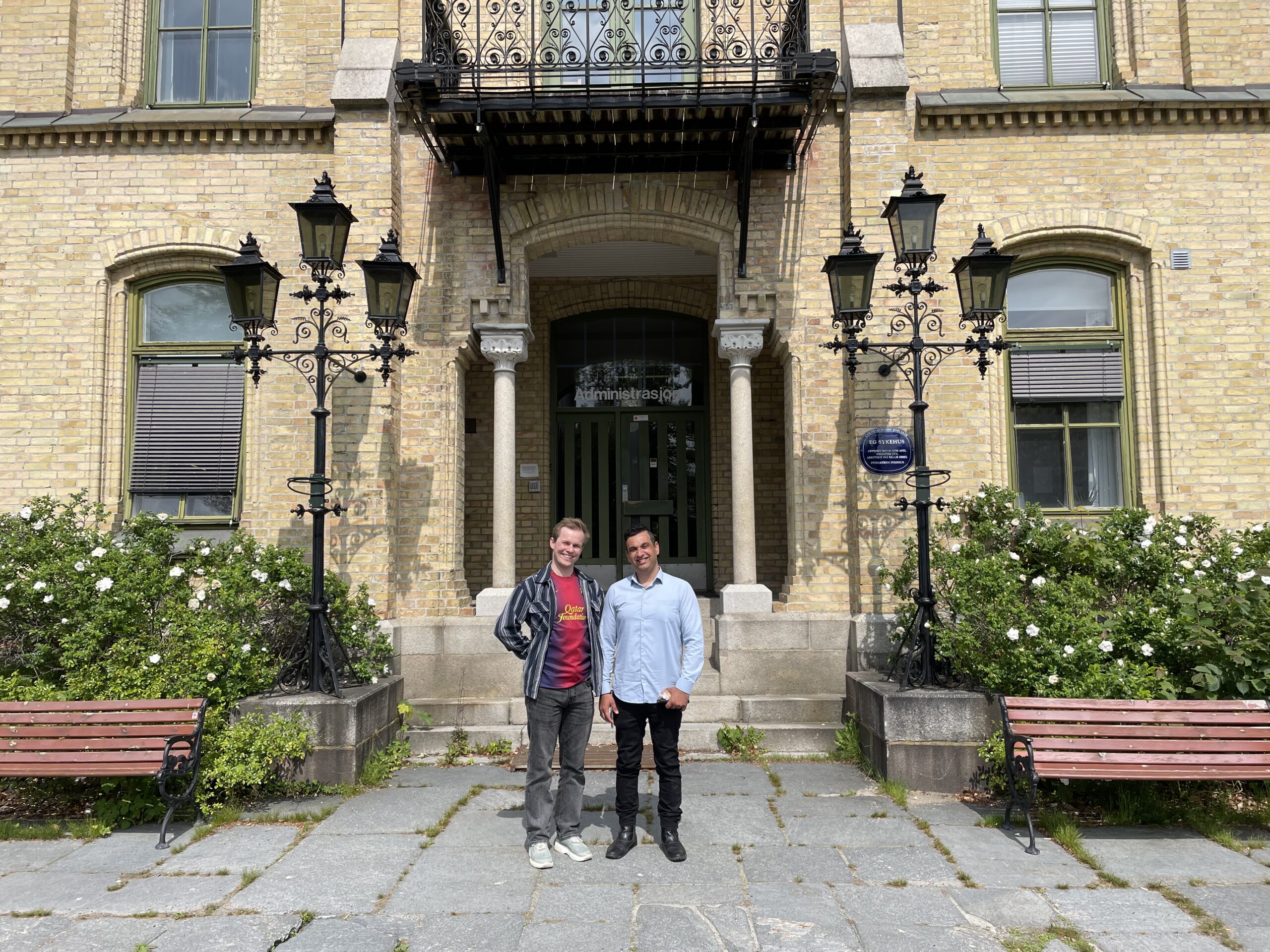 Erling Ritland Taule fra Agder fylkeskommune sammen med Vivek Kumar